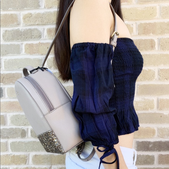 Gaby’sBags👜💕- Kate Spade Glitter Backpack Gray - Picture 3 of 5